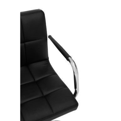 Finn Black Leather Effect Home Office Chair