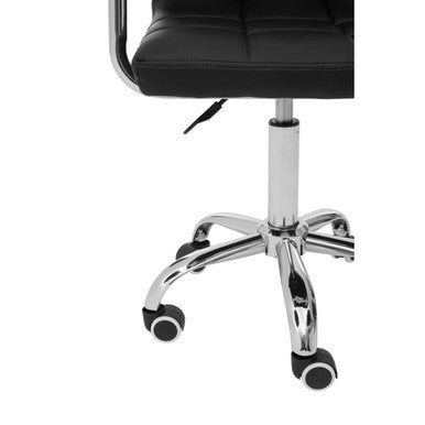 Finn Black Leather Effect Home Office Chair