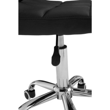 Finn Black Leather Effect Home Office Chair