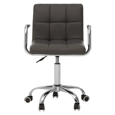 Finn Grey Leather Effect Home Office Chair