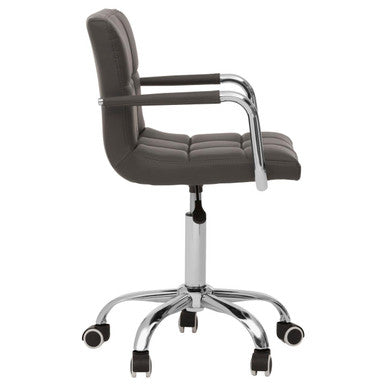 Finn Grey Leather Effect Home Office Chair
