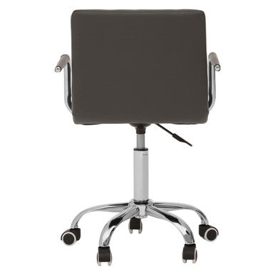 Finn Grey Leather Effect Home Office Chair