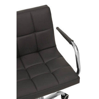 Finn Grey Leather Effect Home Office Chair