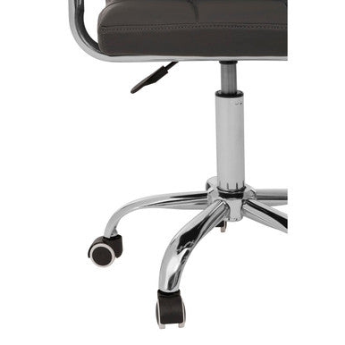 Finn Grey Leather Effect Home Office Chair