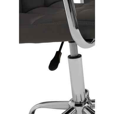 Finn Grey Leather Effect Home Office Chair