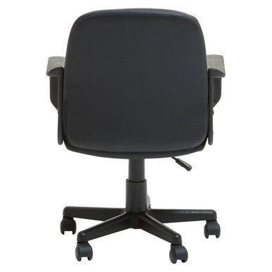 Flint Black Leather Effect Home Office Chair