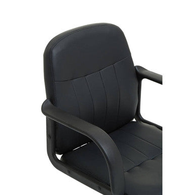 Flint Black Leather Effect Home Office Chair
