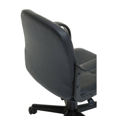 Flint Black Leather Effect Home Office Chair