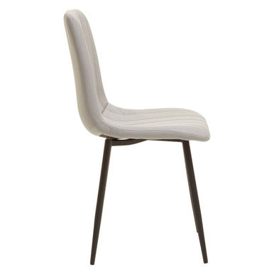 Tiana Light Grey Leather Effect Set of 4 Dining Chairs
