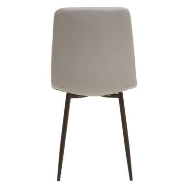 Tiana Light Grey Leather Effect Set of 4 Dining Chairs