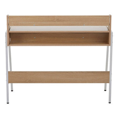 Bradbury Natural Oak Veneer Desk with Drawer and Shelf