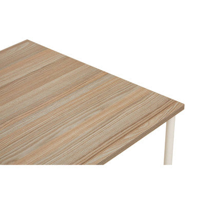 Bradbury Light Oak Veneer 2 Drawer Desk with Metal Frame