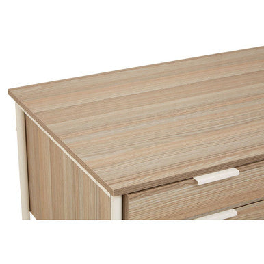 Bradbury Light Oak Veneer 2 Drawer Desk with Metal Frame