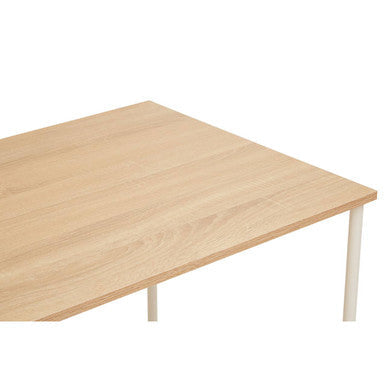 Bradbury Natural Oak Veneer 2 Drawer Desk with Metal Frame