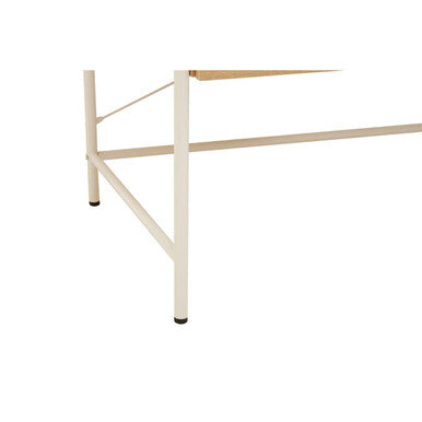 Bradbury Natural Oak Veneer 2 Drawer Desk with Metal Frame