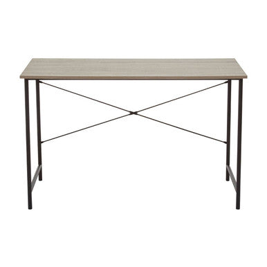 Bradbury Grey Oak Veneer Desk with Metal Frame