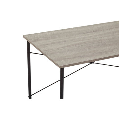 Bradbury Grey Oak Veneer Desk with Metal Frame