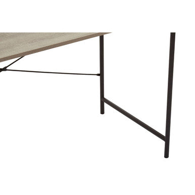 Bradbury Grey Oak Veneer Desk with Metal Frame