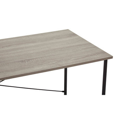 Bradbury Grey Oak Veneer Desk with Metal Frame