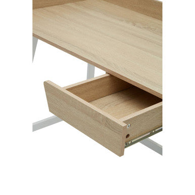 Bradbury Natural Oak Veneer 1 Drawer Desk
