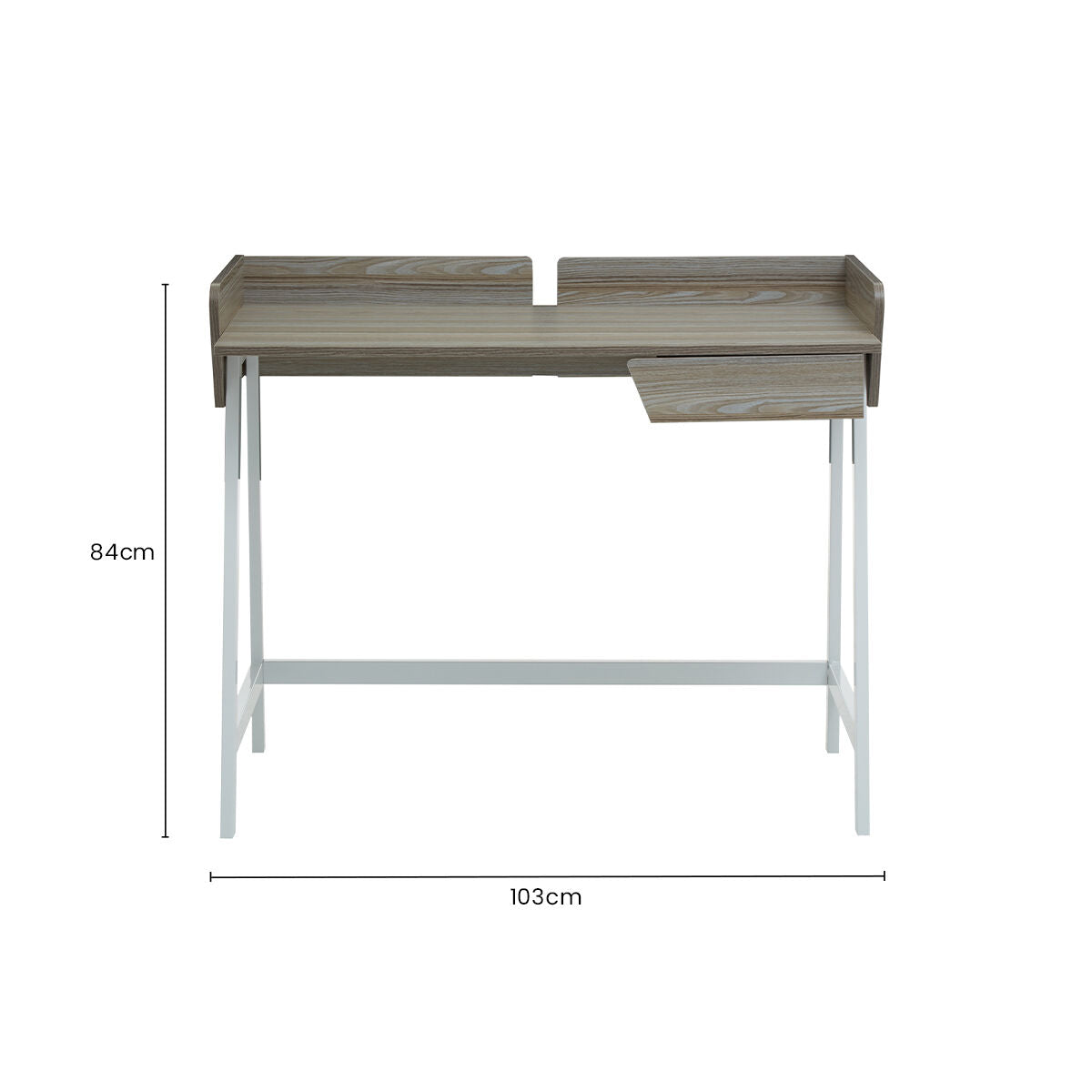 Bradbury Light Oak Veneer 1 Drawer Desk