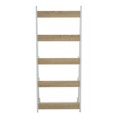 Bradbury Natural Oak Veneer 5 Tier Ladder Shelf Unit