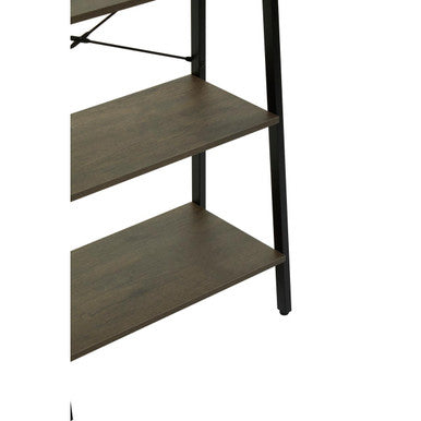 Bradbury Dark Oak Veneer 5 Tier Ladder Shelf Unit