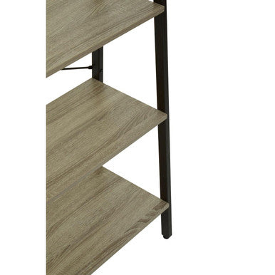 Bradbury Grey Oak Veneer 5 Tier Ladder Shelf Unit