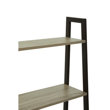 Bradbury Grey Oak Veneer 5 Tier Ladder Shelf Unit