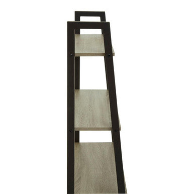 Bradbury Grey Oak Veneer 5 Tier Ladder Shelf Unit