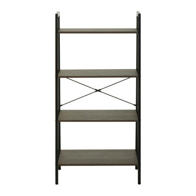 Bradbury Dark Oak Veneer 4 Tier Ladder Shelf Unit