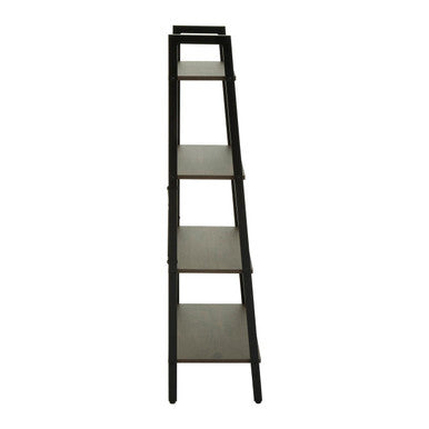 Bradbury Dark Oak Veneer 4 Tier Ladder Shelf Unit