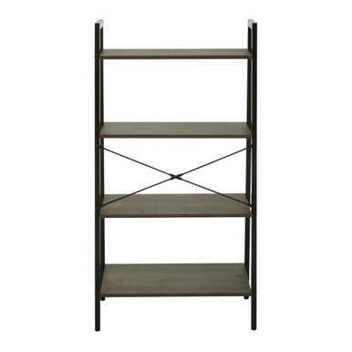 Bradbury Dark Oak Veneer 4 Tier Ladder Shelf Unit