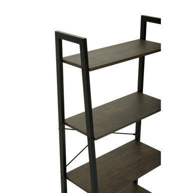 Bradbury Dark Oak Veneer 4 Tier Ladder Shelf Unit