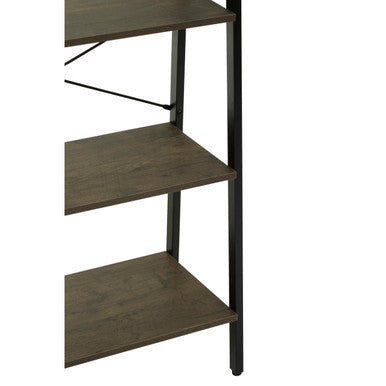 Bradbury Dark Oak Veneer 4 Tier Ladder Shelf Unit