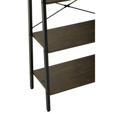 Bradbury Dark Oak Veneer 4 Tier Ladder Shelf Unit