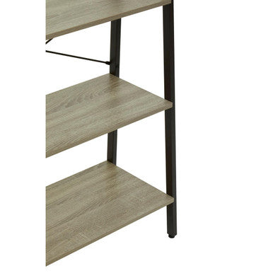 Bradbury Grey Oak Veneer 4 Tier Ladder Shelf Unit