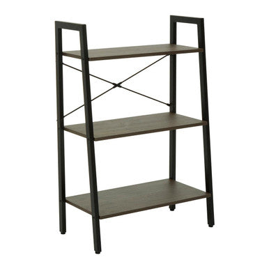 Bradbury Dark Oak Veneer 3 Tier Ladder Shelf Unit