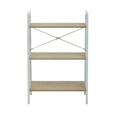 Bradbury Natural Oak Veneer 3 Tier Ladder Shelf Unit