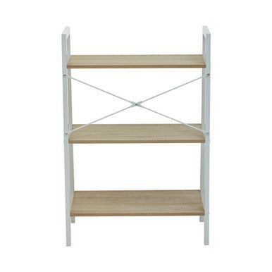 Bradbury Natural Oak Veneer 3 Tier Ladder Shelf Unit