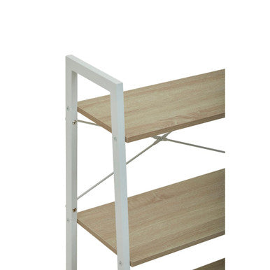 Bradbury Natural Oak Veneer 3 Tier Ladder Shelf Unit