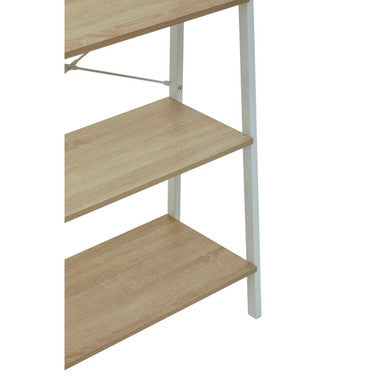 Bradbury Natural Oak Veneer 3 Tier Ladder Shelf Unit