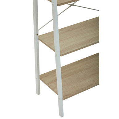 Bradbury Natural Oak Veneer 3 Tier Ladder Shelf Unit