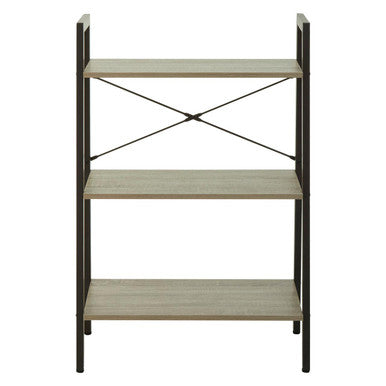 Bradbury Grey Oak Veneer 3 Tier Ladder Shelf Unit