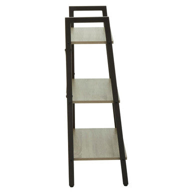 Bradbury Grey Oak Veneer 3 Tier Ladder Shelf Unit