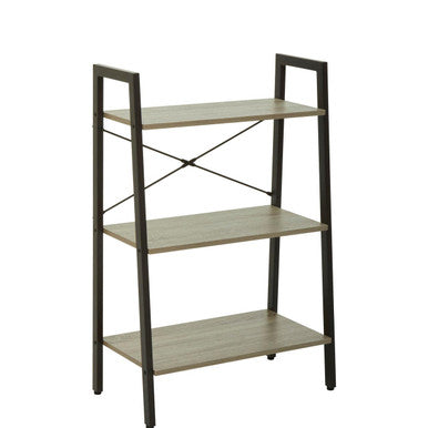 Bradbury Grey Oak Veneer 3 Tier Ladder Shelf Unit