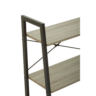 Bradbury Grey Oak Veneer 3 Tier Ladder Shelf Unit