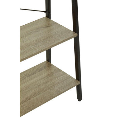 Bradbury Grey Oak Veneer 3 Tier Ladder Shelf Unit