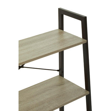 Bradbury Grey Oak Veneer 3 Tier Ladder Shelf Unit
