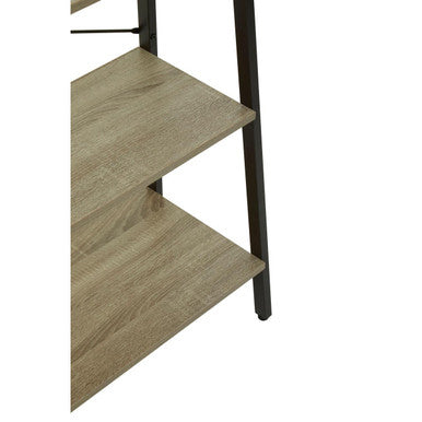 Bradbury Grey Oak Veneer 3 Tier Ladder Shelf Unit